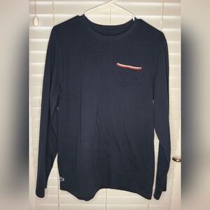 Lacoste Men's T-Shirt Size M Long Sleeve Dark Blue Crew Neck Regular Fit